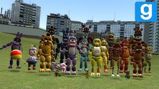 THE FNAF NPCS CHASE  Garrys Mod [upl. by Leirad356]