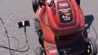 How To Fix A Broken Pull Start Cord On A TORO 65 [upl. by Dickman145]