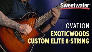 Ovation ExoticWoods Custom Elite 8string Acousticelectric Guitar Demo [upl. by Nogaem]