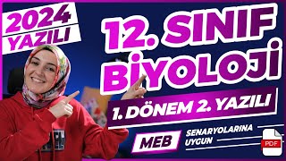 12Sınıf Biyoloji 1Dönem 2Yazılı 20232024 yazılı biyoloji [upl. by Nnayllehs23]