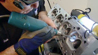 Hand Porting Cylinder Heads on an Olds 455 Big Block with Legendary Joe Mondello Horsepower S13 E6 [upl. by Ocnarfnaig]