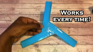 How to Make a Paper Boomerang  Works Every Time [upl. by Kruter833]