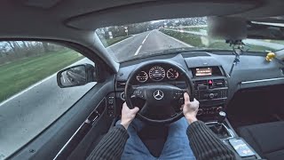 Mercedes Benz C220 CDI 170HP W204 Manual 2008  POV Test Drive Onboard [upl. by Hacim]