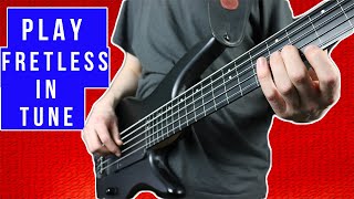 Fretless Bass Intonation  How To Play PERFECTLY In Tune [upl. by Cinda]