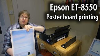 Epson ET8550 A3 poster board printing via rear paper feed Using 13x19 Epson Matte board board [upl. by Navi688]