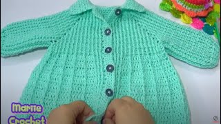 ABRIGO PARA BEBE tejido a crochet paso a paso Video  2 [upl. by Sidnal]