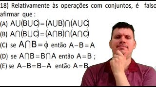 141 Colégio Naval 1981  Q18  Questão SEM gabarito envolvendo operações entre conjuntos [upl. by Nomor454]