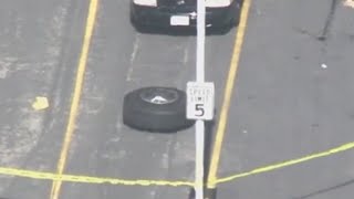 Witness describes tire from United flight falling into SFO parking lot [upl. by Tichon]