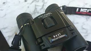 USCAMEL 8x21 binoculars review [upl. by Enyalb]