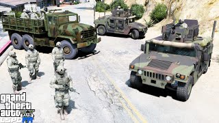 Military Enforcing Virus Evacuation in GTA 5 [upl. by Eerized485]