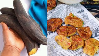 Using Overripe Plantain To Make Tasty Plantain amp Salt Fish Fritters Recipe [upl. by Kaitlyn]