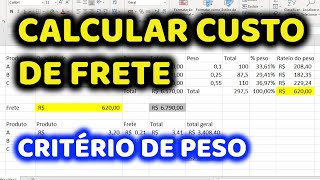 Como Calcular Custo de Frete  FÁCIL e PRÁTICO [upl. by Ahsilrak]