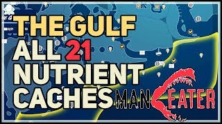 All The Gulf Nutrient Caches Maneater [upl. by Zwick]