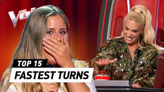 QUICKEST CHAIR TURNS in the Blind Auditions on The Voice [upl. by Nichol]