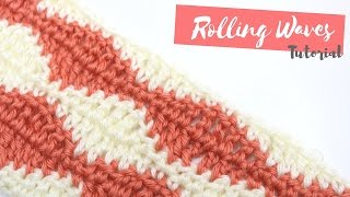 CROCHET How to crochet the Rolling Waves stitch  Bella Coco [upl. by Ermengarde]