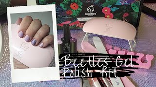 Beetles Gel Polish Kit Review amp Giving Myself a Manicure [upl. by Eicnarf]