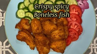 Crispy spicy boneless fish fryboneless fish fry [upl. by Jakie649]