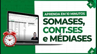 Funções CONTSES SOMASES e MÉDIASES no Excel 10 Minutos [upl. by Ecirtam638]