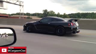 Epic Nissan GTR HKS Exhaust Sound FBO Nissan GTR Black Edition Acceleration [upl. by Senskell]