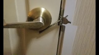 Improvised Door Lock Using a Fork [upl. by Akilat981]