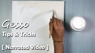 What is Gesso How to use Gesso on Acrylic Painting step by step Narrated Video [upl. by Bruis753]