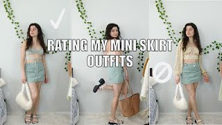 Mini Skirt Outfits  Try On Haul Spring [upl. by Htezil]