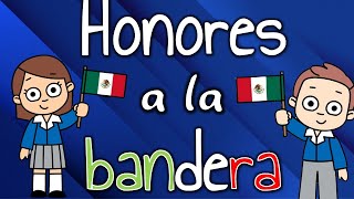 Honores a la bandera en México para clase virtual [upl. by Hanzelin]