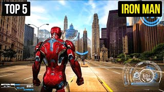 Top 5 High Graphics Iron Man android games  onlineoffline  2022 [upl. by Goldner]