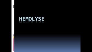 HEMATOLOGIE HEMOLYSE [upl. by Schoening895]