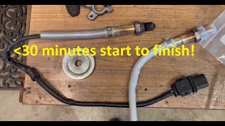 EASY DIY  VW Audi 20T Primary Upstream Oxygen Sensor Replacement [upl. by Seldon]