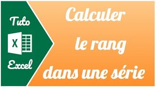 Comment calculer le rang sur Excel [upl. by Ebberta]