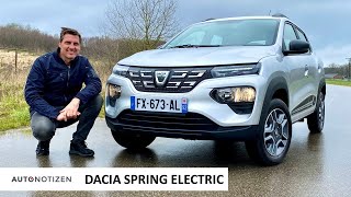 Dacia Spring Electric Das billige Elektroauto im Test  Review  Fahrbericht  Autobahn  2021 [upl. by Sine]