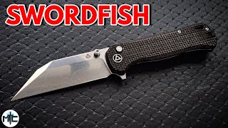 QSP Swordfish Button Lock Folding Knife  Overview and Review [upl. by Kcire]