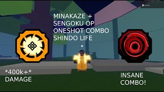 MINAKAZE  SENGOKU OP ONESHOT COMBO  Shindo Life Roblox [upl. by Inkster]