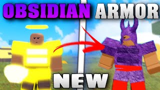 NEW ARMOR OBSIDIAN  PVP  ROBLOX BOOGA BOOGA 2019 BETA [upl. by Aid]