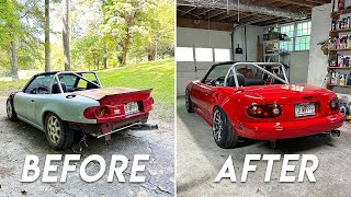 EPIC Miata Transformation  1990 Mazda Miata Restoration Episode 4 Paint [upl. by Carlie]