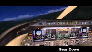 FSX Landing  ALPNACH MILITARY AIRBASE MOUNTAINOUS [upl. by Frech]