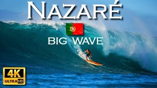 Big wave  Nazaré Portugal • Biggest waves in the world • 4K [upl. by Sedruol]