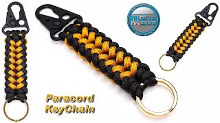 Learn How to Make a Paracord Keychain Key Fob Sanctified Knot  Sling clip  Snap Hook Carabiner [upl. by Sayres]