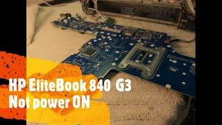 HP Elitebook 840 G3 NOT POWER ON Short to Gnd on the battery Connector [upl. by Urbani]