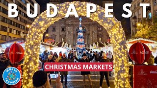 Budapest Christmas Markets 4K Walking Tour 2023 [upl. by Coraline]