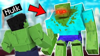 Hulk Vs Mutant Zombies In Minecraft [upl. by Legyn]