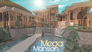 Bloxburg Mega Mansion Modern Warm House NO LARGEPLOT  House Build [upl. by Esela188]