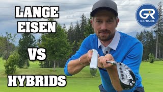 LANGE EISEN vs HYBRIDS  DER UNTERSCHIED IM GOLFSCHWUNG [upl. by Grearson]