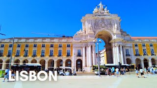 Lisbon Downtown  Lisbon Portugal Walking Tour [upl. by Atsev559]