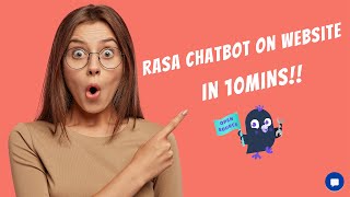 Rasa chatbot website integration  Quick tutorial [upl. by Fira945]