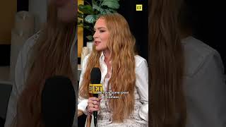 Lindsay Lohan and Jamie Lee Curtis on the highlyanticipated ‘Freaky Friday’ sequel 😭🙏 d23expo [upl. by Yanat]