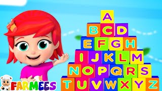 Learn Alphabets with ABC Song for Toddlers by Farmees [upl. by Guinn]