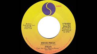 1973 HITS ARCHIVE Hocus Pocus  Focus stereo 45 single version [upl. by Mcdermott]