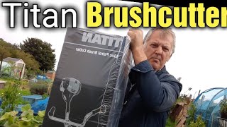 Titan 43cc Brushcutter Garden Strimmer Unboxing and Review  Screwfix [upl. by Akimehs235]